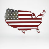 United States Flag in the United States Outline