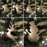 White Christmas Ornaments - set of six
