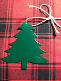 Hunter Green Christmas Ornamnets -set of six