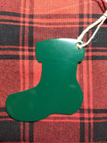 Hunter Green Christmas Ornamnets -set of six