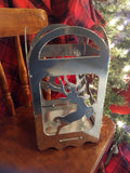 Christmas Lantern Chrome Reindeer
