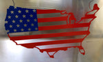 United States Flag in the United States Outline