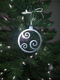 Swirly Chrome Christmas Ornament