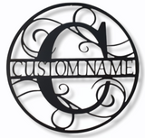 Personalized Metal Monogram in Flat Black