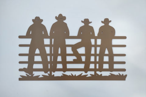 Cowboys on a fence