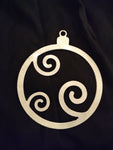 Swirly White Christmas Ornament