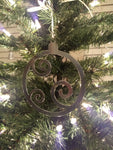 Swirly Chrome Christmas Ornament