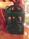 Hunter Green Tree Christmas Lantern